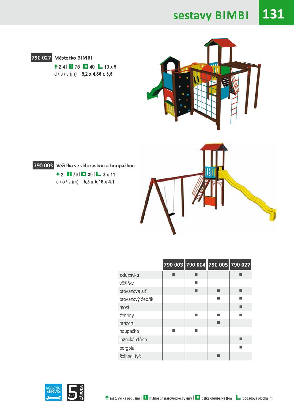 žebřík most žebřiny hrazda houpačka lezecká stěna pergola šplhací tyč 790 003 790 004 790 005 790 027