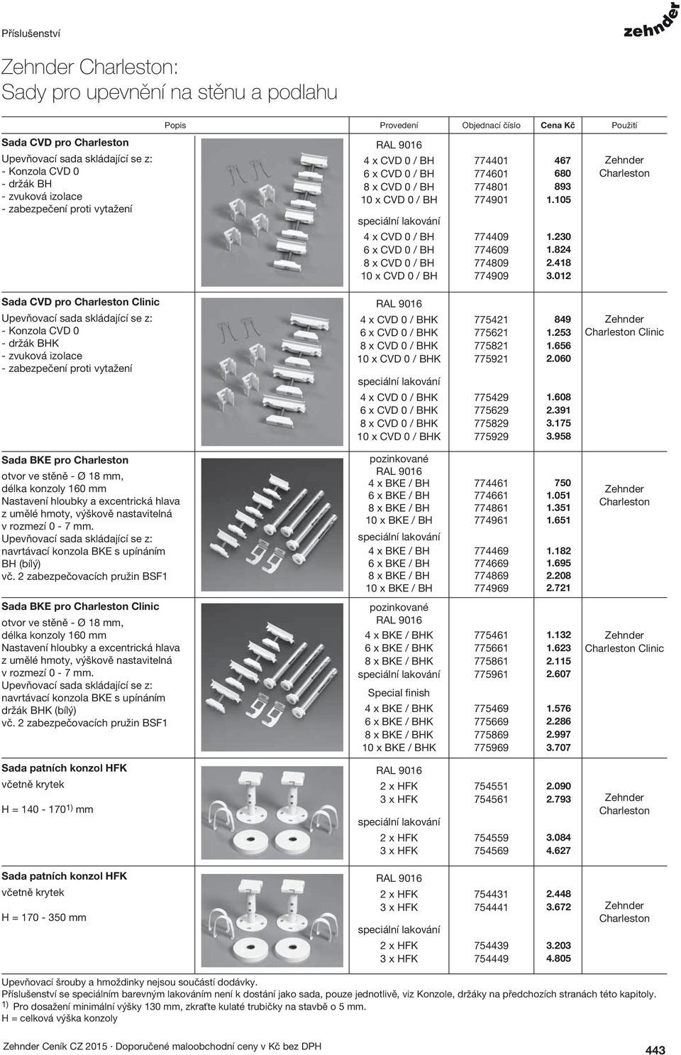 012 Sada CVD pro Clinic Upevňovací sada skládající se z: - Konzola CVD 0 - držák BHK - zvuková izolace - zabezpečení proti vytažení 4 x CVD 0 / BHK 6 x CVD 0 / BHK 8 x CVD 0 / BHK 10 x CVD 0 / BHK 4