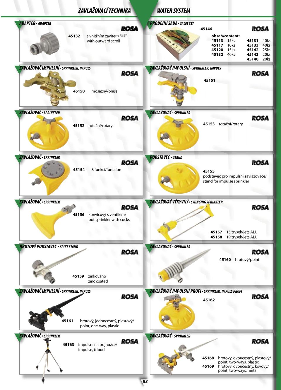 rotační/rotary 45153 rotační/rotary ZAVLAŽOVAČ SPRINKLER PODSTAVEC STAND 45154 8 funkcí/function 45155 podstavec pro impulsní zavlažovače/ stand for impulse sprinkler ZAVLAŽOVAČ SPRINKLER ZAVLAŽOVAČ