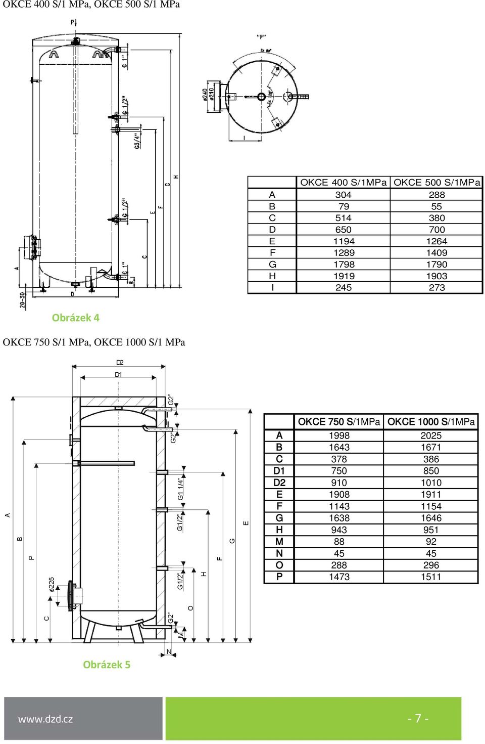 1000 S/1 MPa OKCE 750 S/1MPa OKCE 1000 S/1MPa A 1998 2025 B 1643 1671 C 378 386 D1 750 850 D2 910