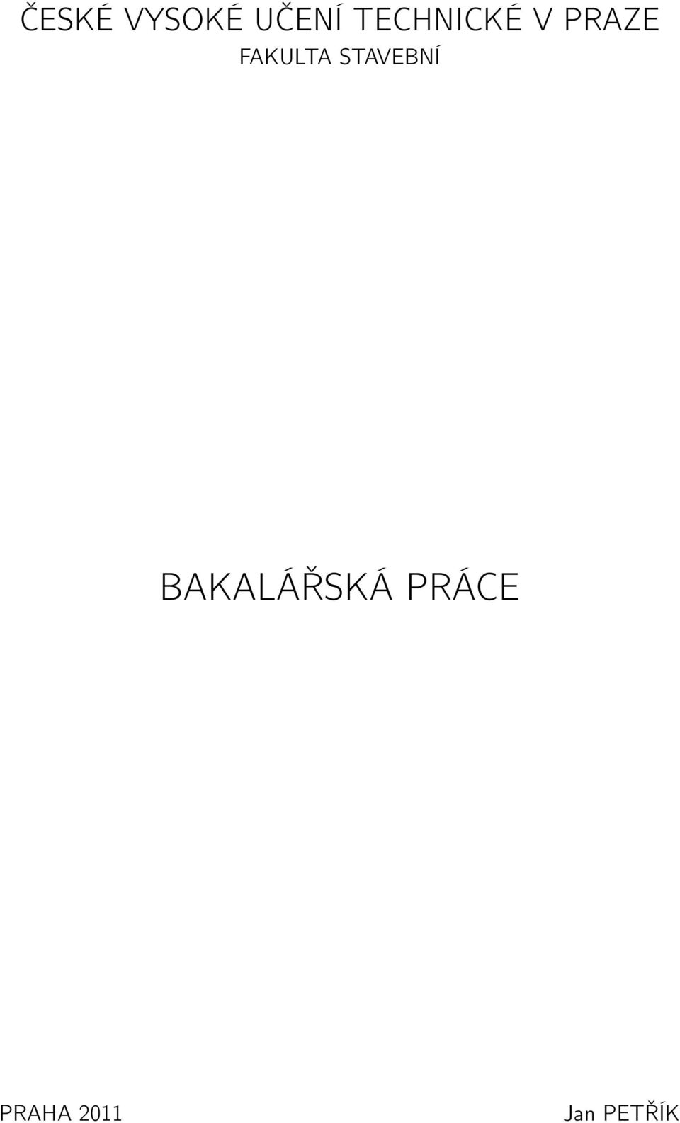FAKULTA STAVEBNÍ