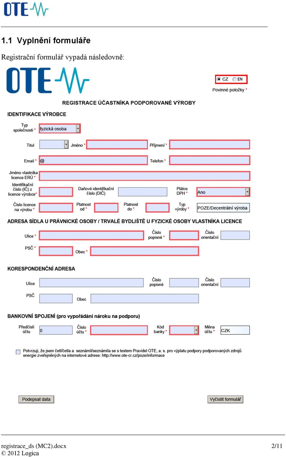 Registrační