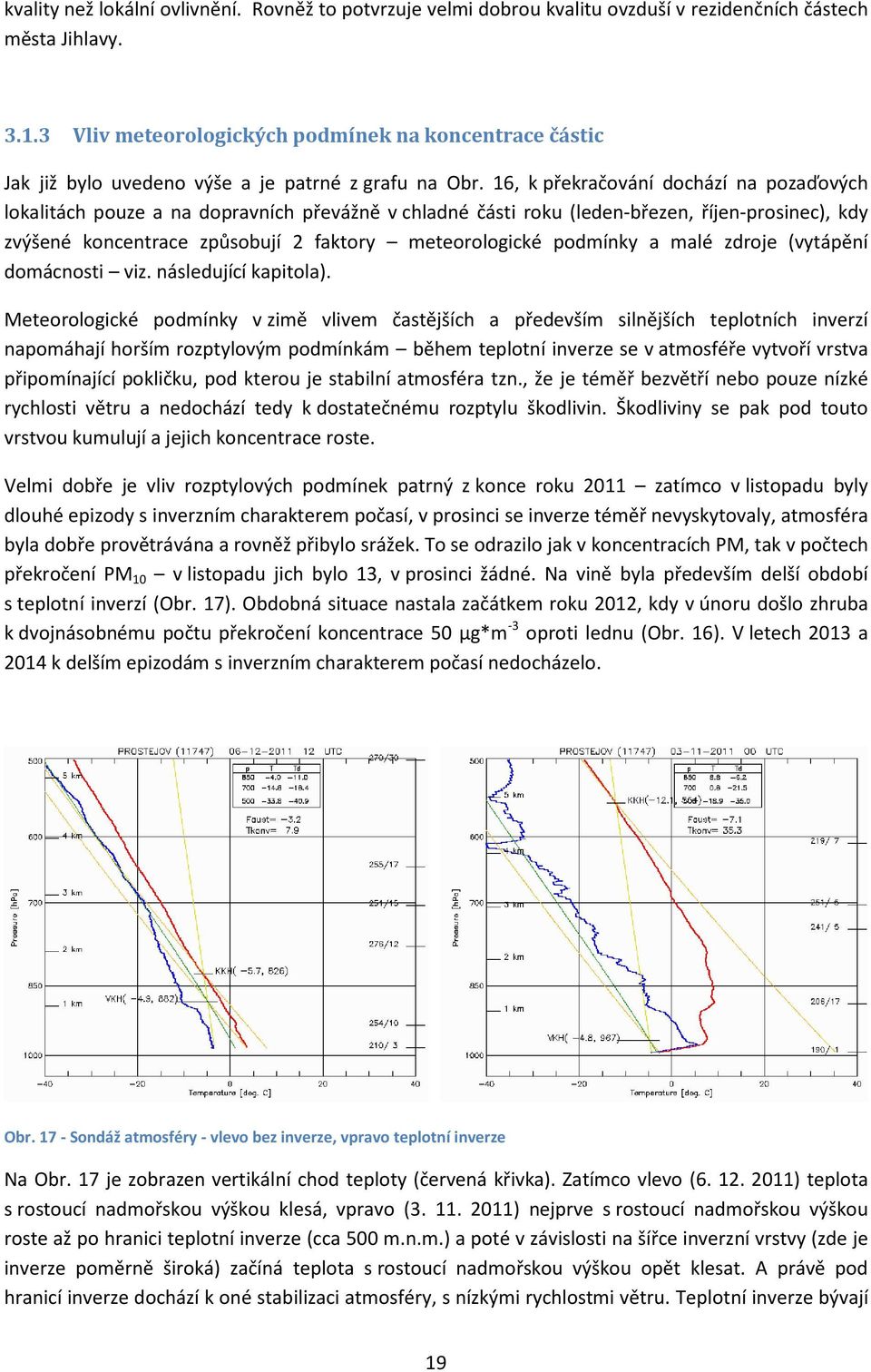 16, k překračování dochází na pozaďových lokalitách pouze a na dopravních převážně v chladné části roku (leden-březen, říjen-prosinec), kdy zvýšené koncentrace způsobují 2 faktory meteorologické