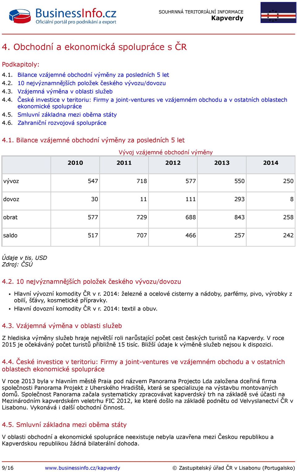 Zahraniční rozvojová spolupráce 4.1.