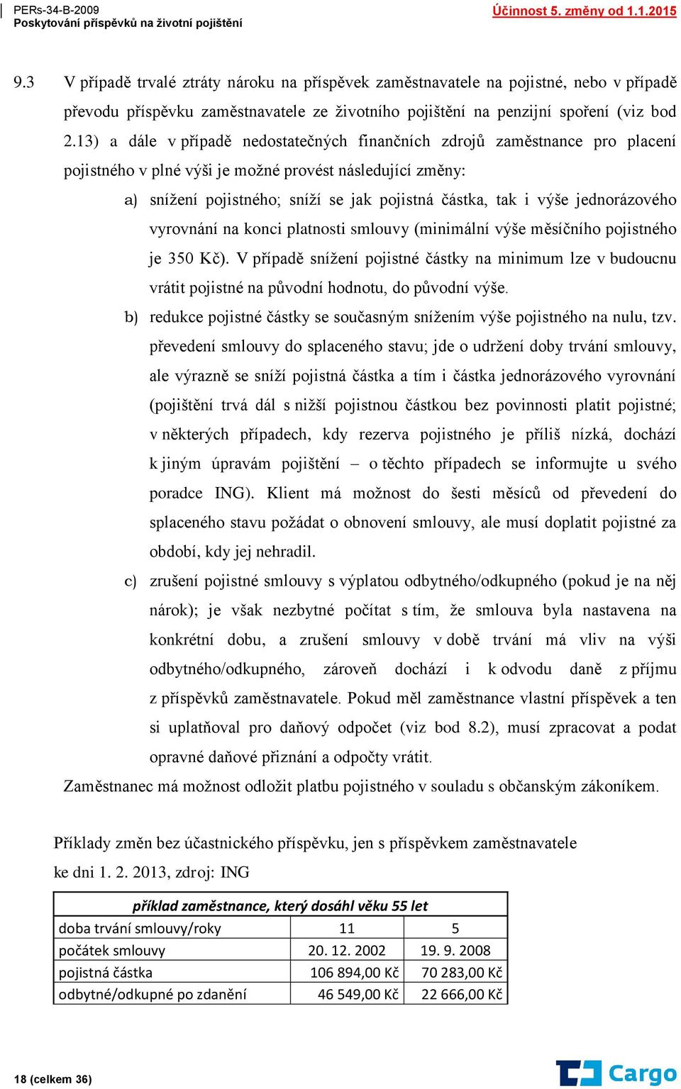 výše jednorázového vyrovnání na konci platnosti smlouvy (minimální výše měsíčního pojistného je 350 Kč).