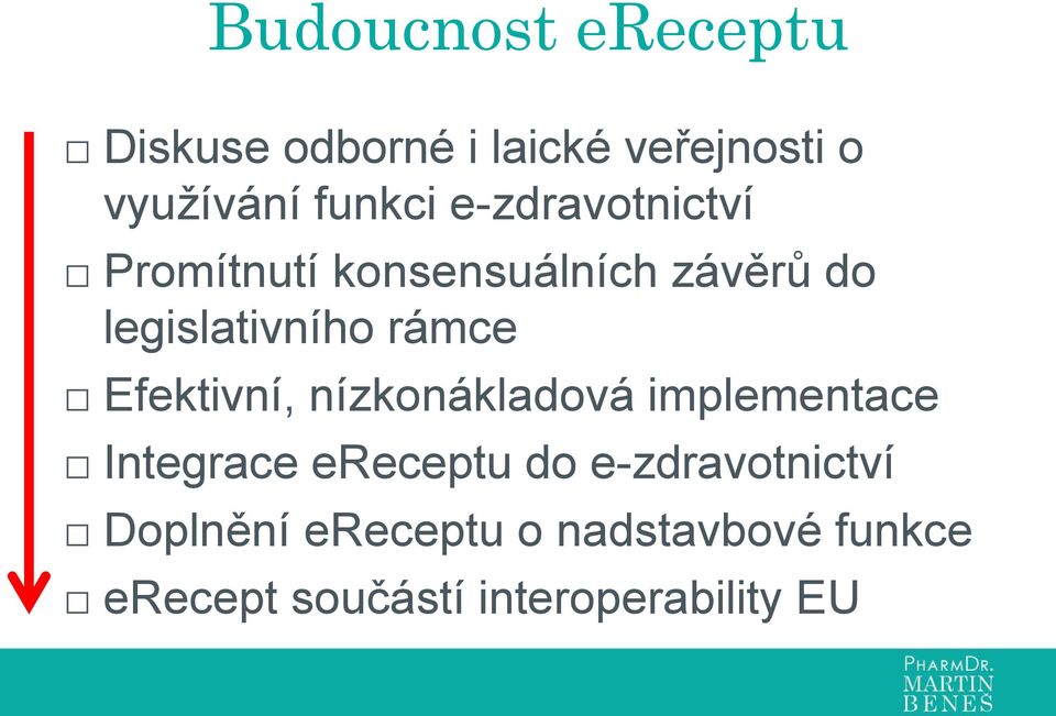 Efektivní, nízkonákladová implementace Integrace ereceptu do