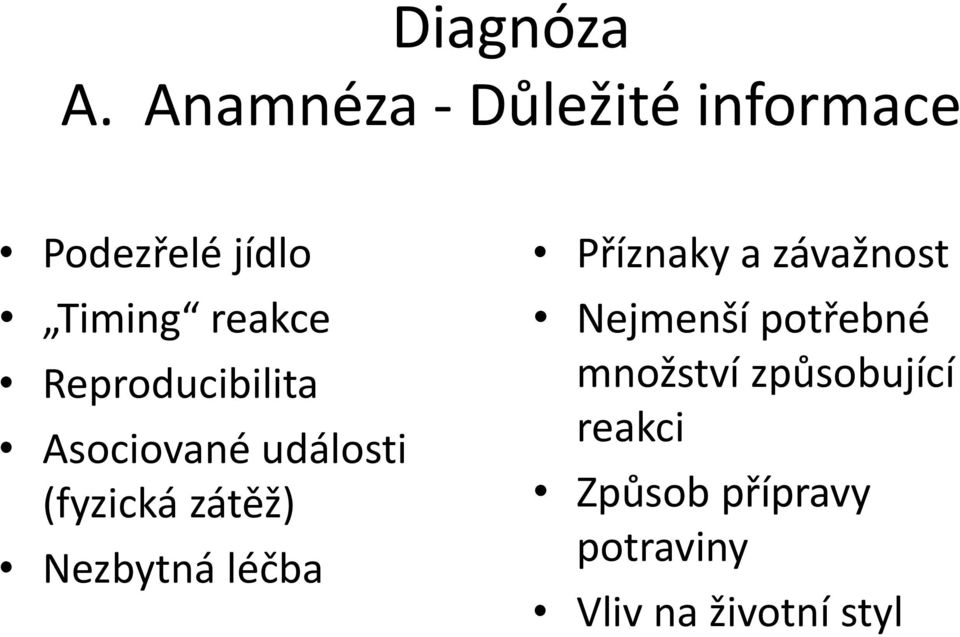 Reproducibilita Asociované události (fyzická zátěž) Nezbytná