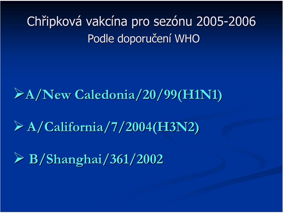 A/New Caledonia/20/99(H1N1) A/California