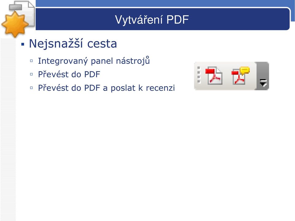 Převést do PDF Vytváření