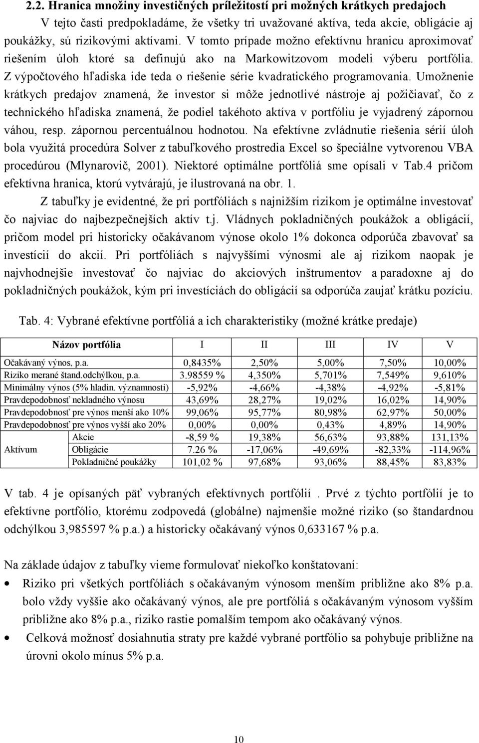 Umožnni krátkych prdajov znamná, ž invstor si môž jdnotlivé nástroj aj požičiavať, čo z tchnického hľadiska znamná, ž podil takéhoto aktíva v portfóliu j vyjadrný zápornou váhou, rsp.