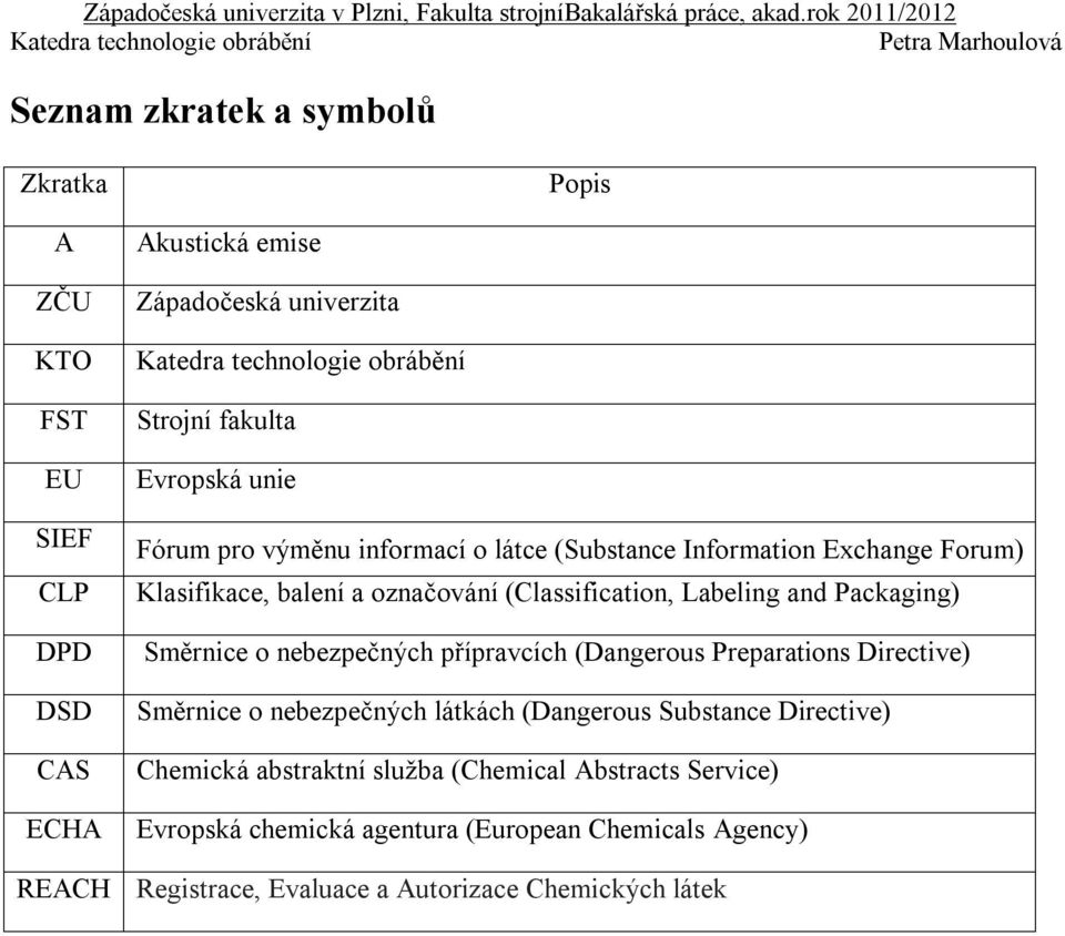 Směrnice o nebezpečných přípravcích (Dangerous Preparations Directive) Směrnice o nebezpečných látkách (Dangerous Substance Directive) Chemická