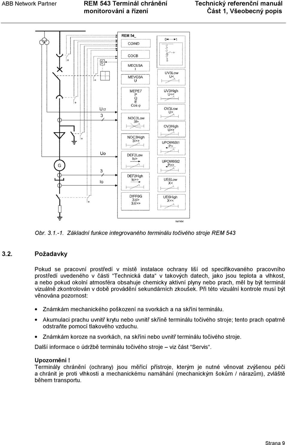 pokud okolní atmosféra obsahuje chemicky aktivní plyny nebo prach, měl by být terminál vizuálně zkontrolován v době provádění sekundárních zkoušek.