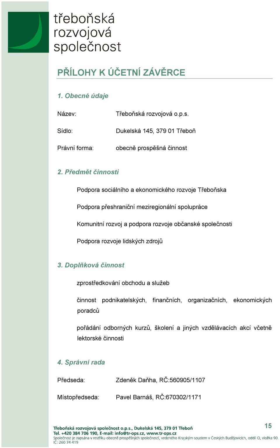 společnosti Podpora rozvoje lidských zdrojů 3.