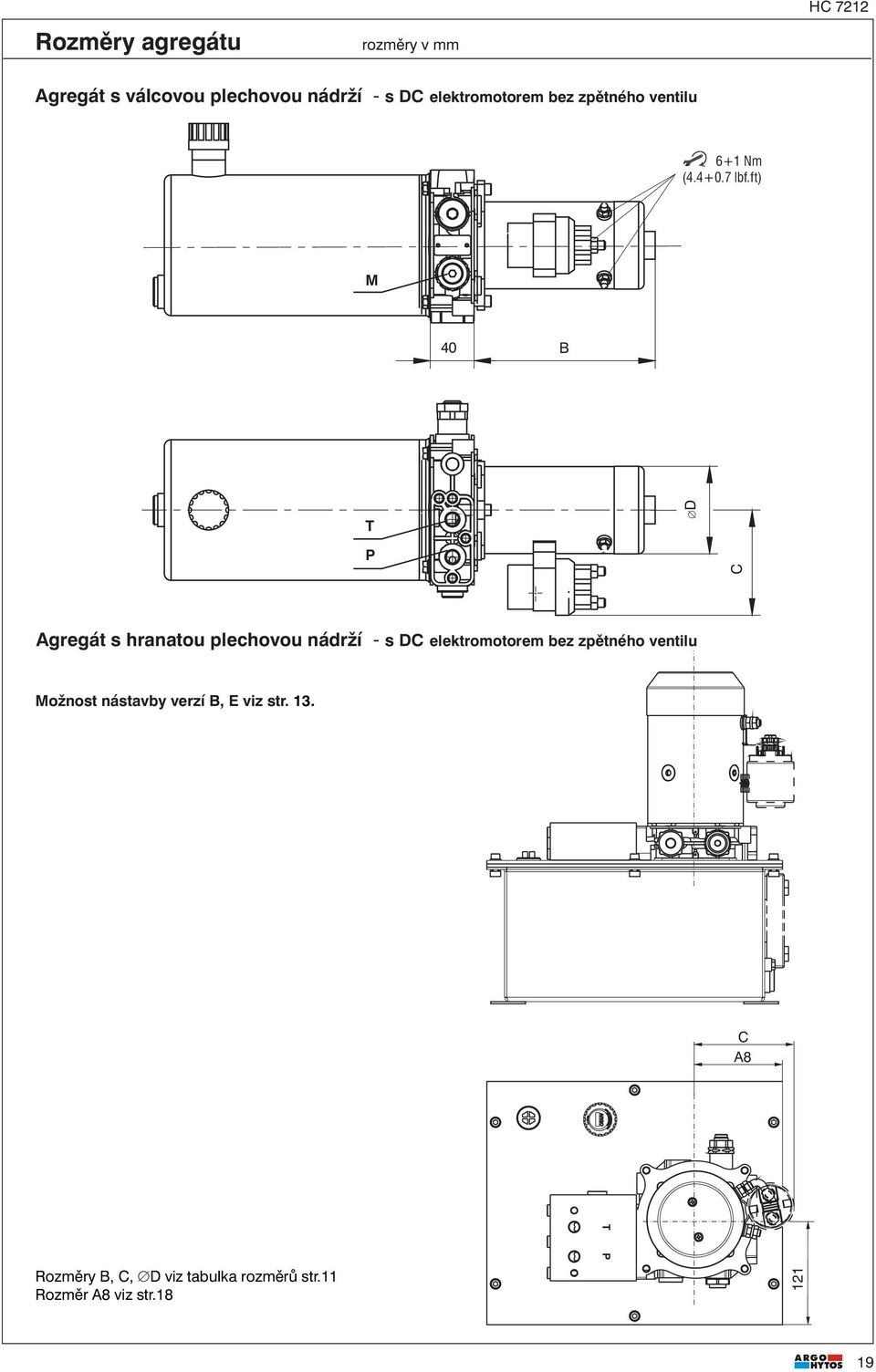 ft) D C gregát s hranatou plechovou nádrží - s DC elektromotorem bez zpětného ventilu