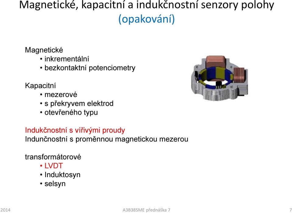 elektrod otevřeného typu Indukčnostní s vířivými proudy Indunčnostní s