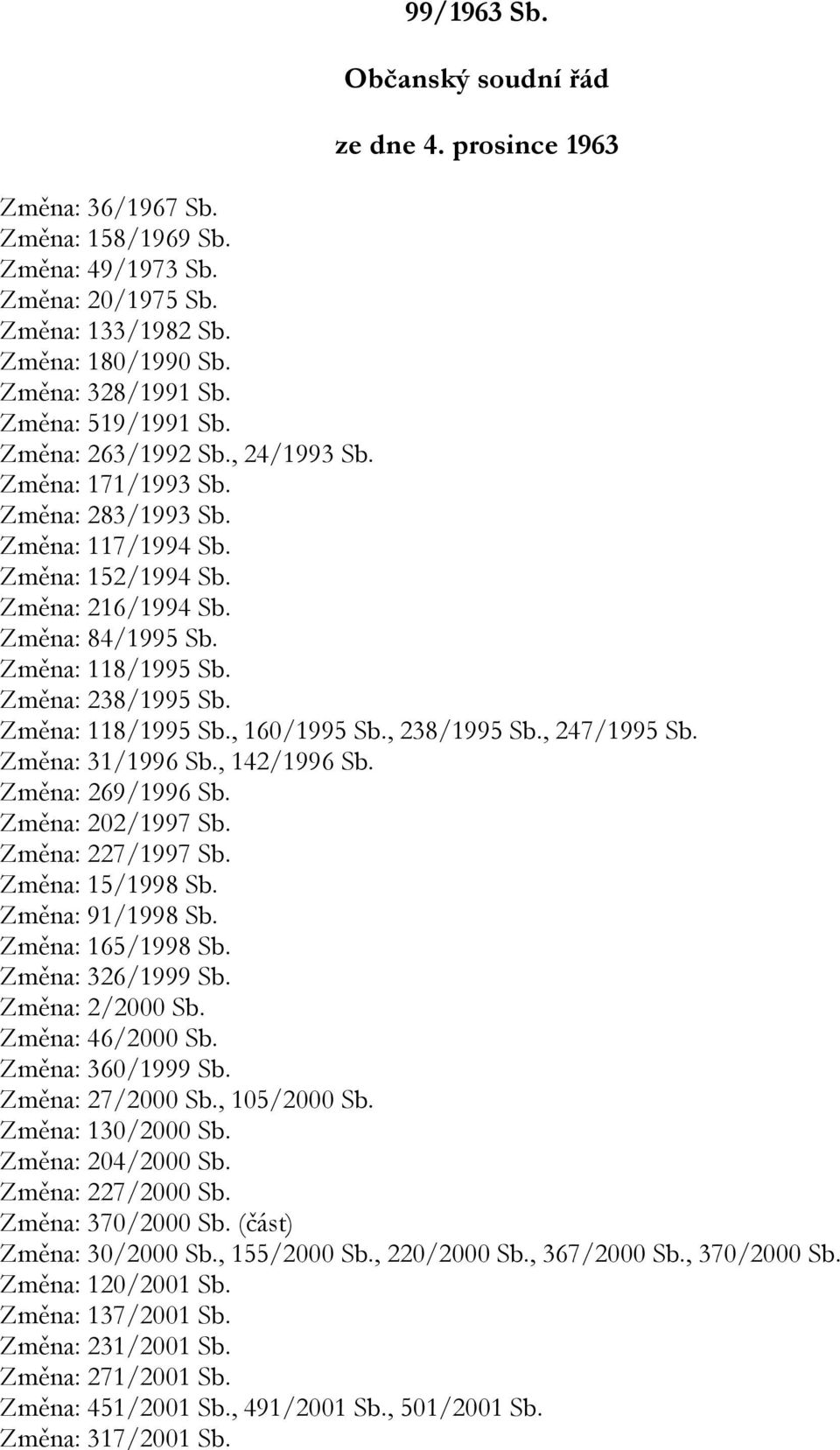 Změna: 238/1995 Sb. Změna: 118/1995 Sb., 160/1995 Sb., 238/1995 Sb., 247/1995 Sb. Změna: 31/1996 Sb., 142/1996 Sb. Změna: 269/1996 Sb. Změna: 202/1997 Sb. Změna: 227/1997 Sb. Změna: 15/1998 Sb.