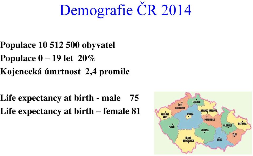 úmrtnost 2,4 promile Life expectancy at