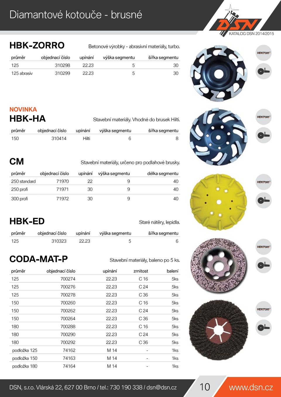 průměr upínání výška segmentu délka segmentu 250 standard 71970 22 9 40 250 profi 71971 30 9 40 300 profi 71972 30 9 40 HBK-ED Staré nátěry, lepidla.