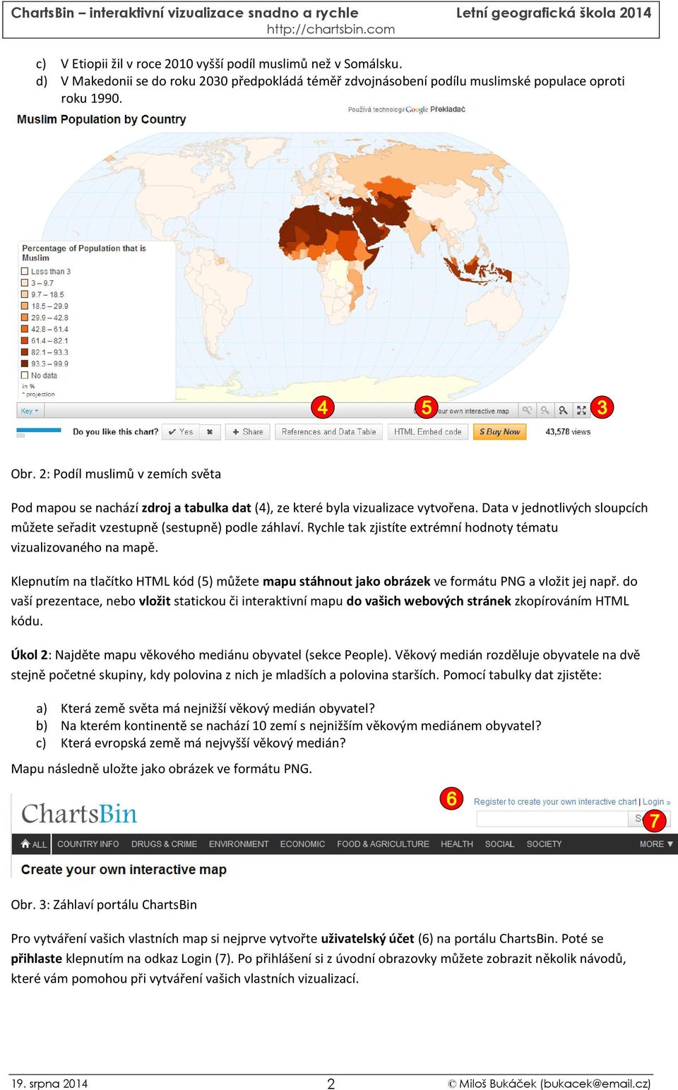 Rychle tak zjistíte extrémní hodnoty tématu vizualizovaného na mapě. Klepnutím na tlačítko HTML kód (5) můžete mapu stáhnout jako obrázek ve formátu PNG a vložit jej např.