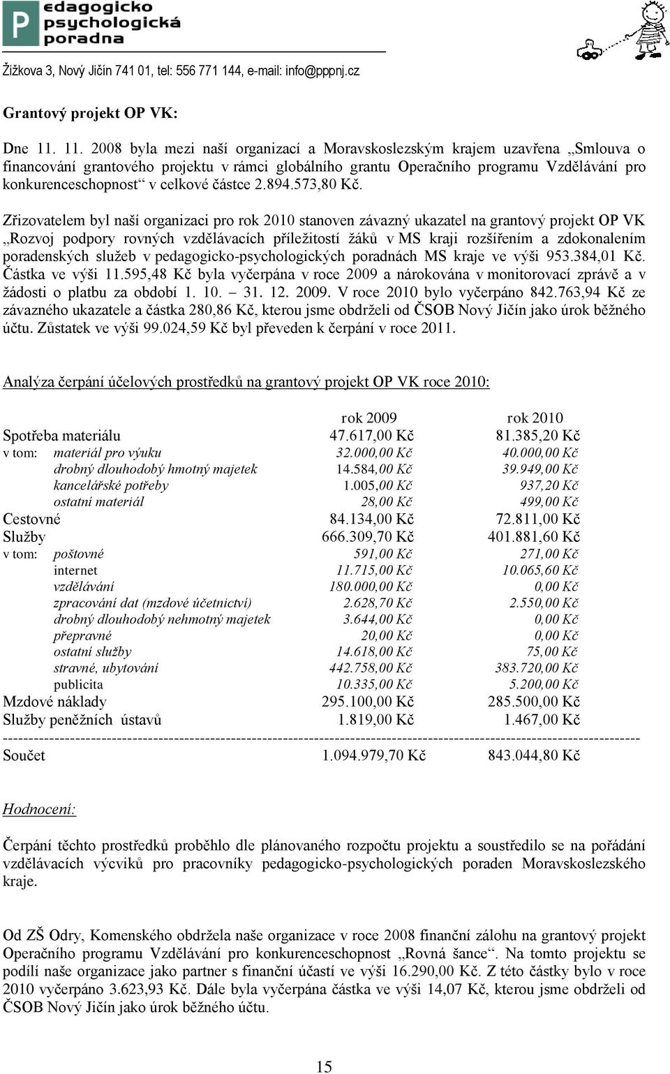 celkové částce 2.894.573,80 Kč.