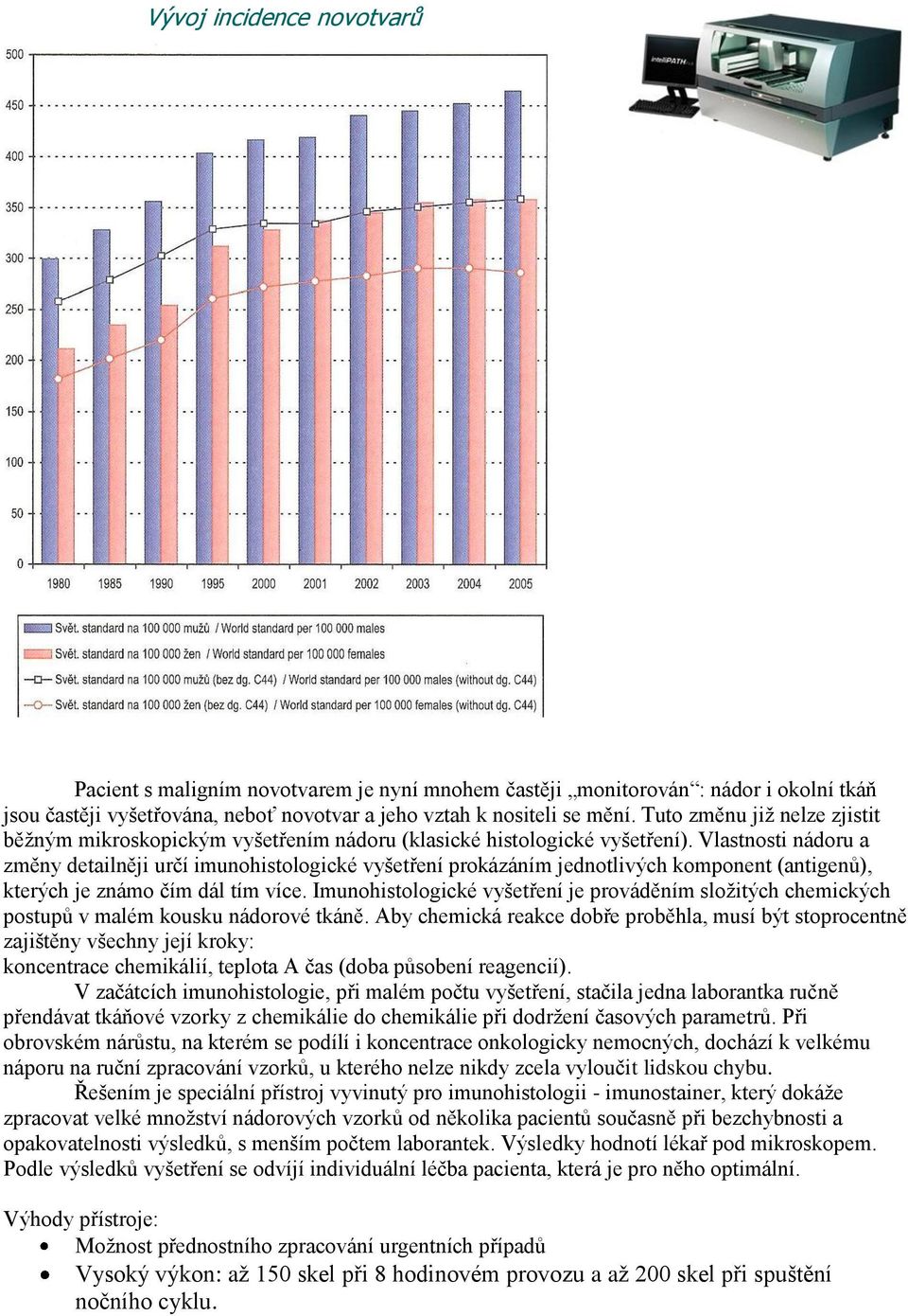 Tuto změnu již nelze zjistit běžným mikroskopickým vyšetřením nádoru (klasické histologické vyšetření).