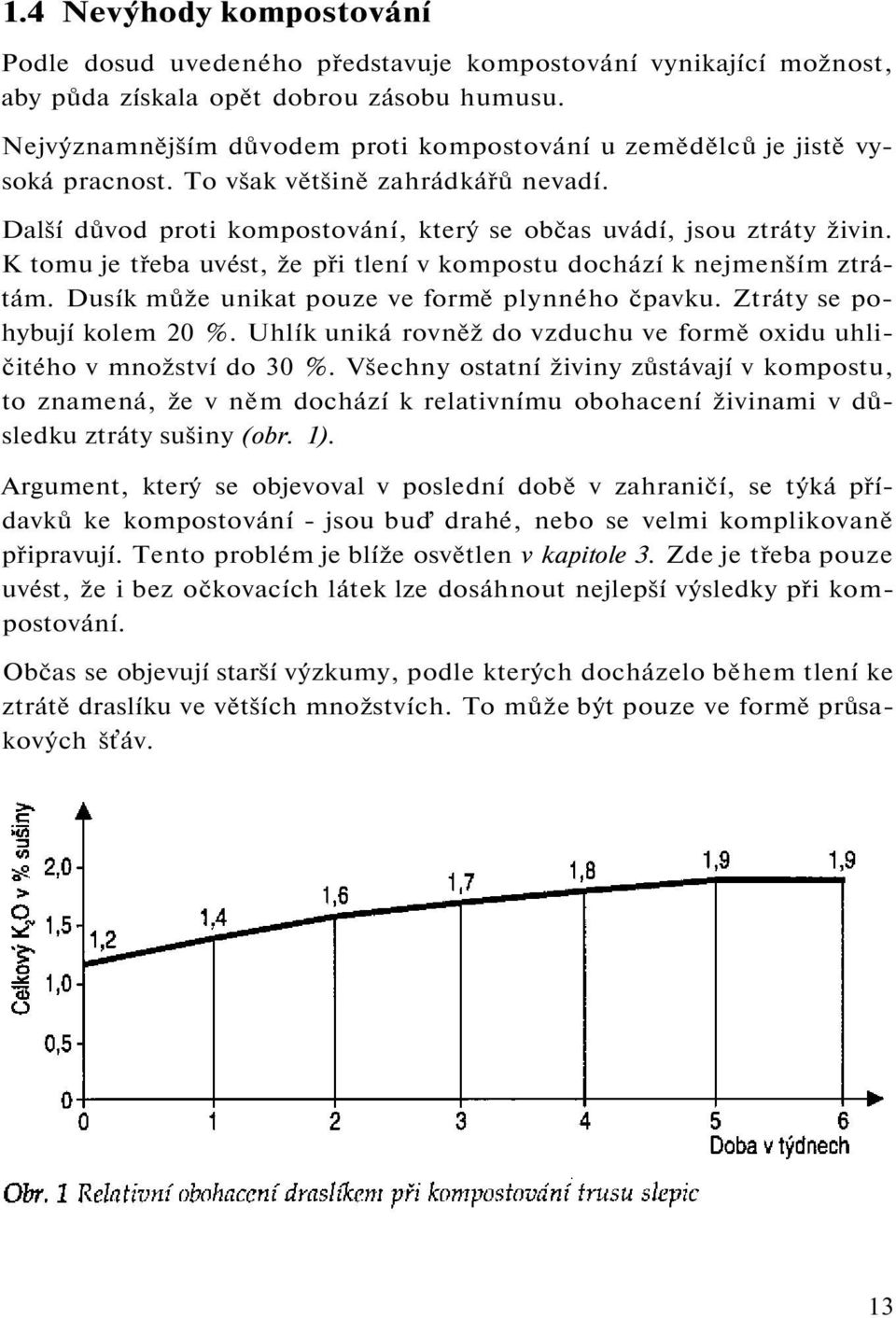 K tomu je třeba uvést, že při tlení v kompostu dochází k nejmenším ztrátám. Dusík může unikat pouze ve formě plynného čpavku. Ztráty se pohybují kolem 20 %.