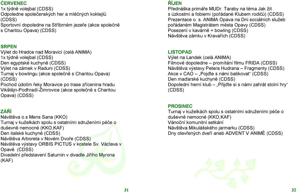 trase zřícenina hradu Vikštějn-Podhradí-Žimrovice (akce společně s Charitou Opava) (CDSS) ZÁŘÍ Návštěva o.