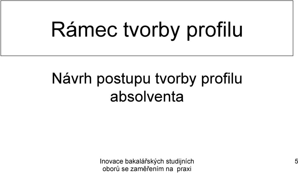 postupu tvorby