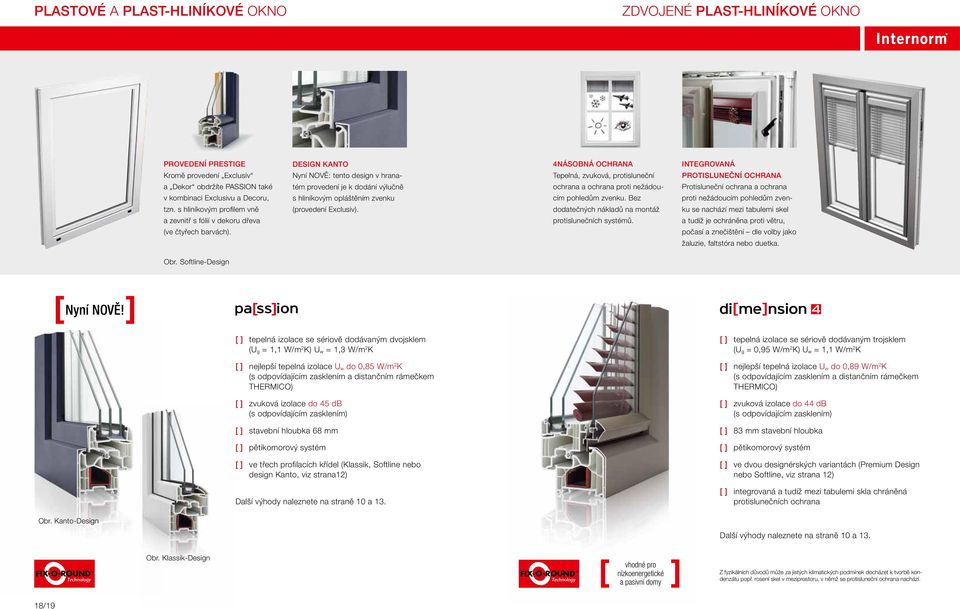 DESIGN Kanto Nyní NOVĚ: tento design v hranatém provedení je k dodání výlučně s hliníkovým opláštěním zvenku (provedení Exclusiv).