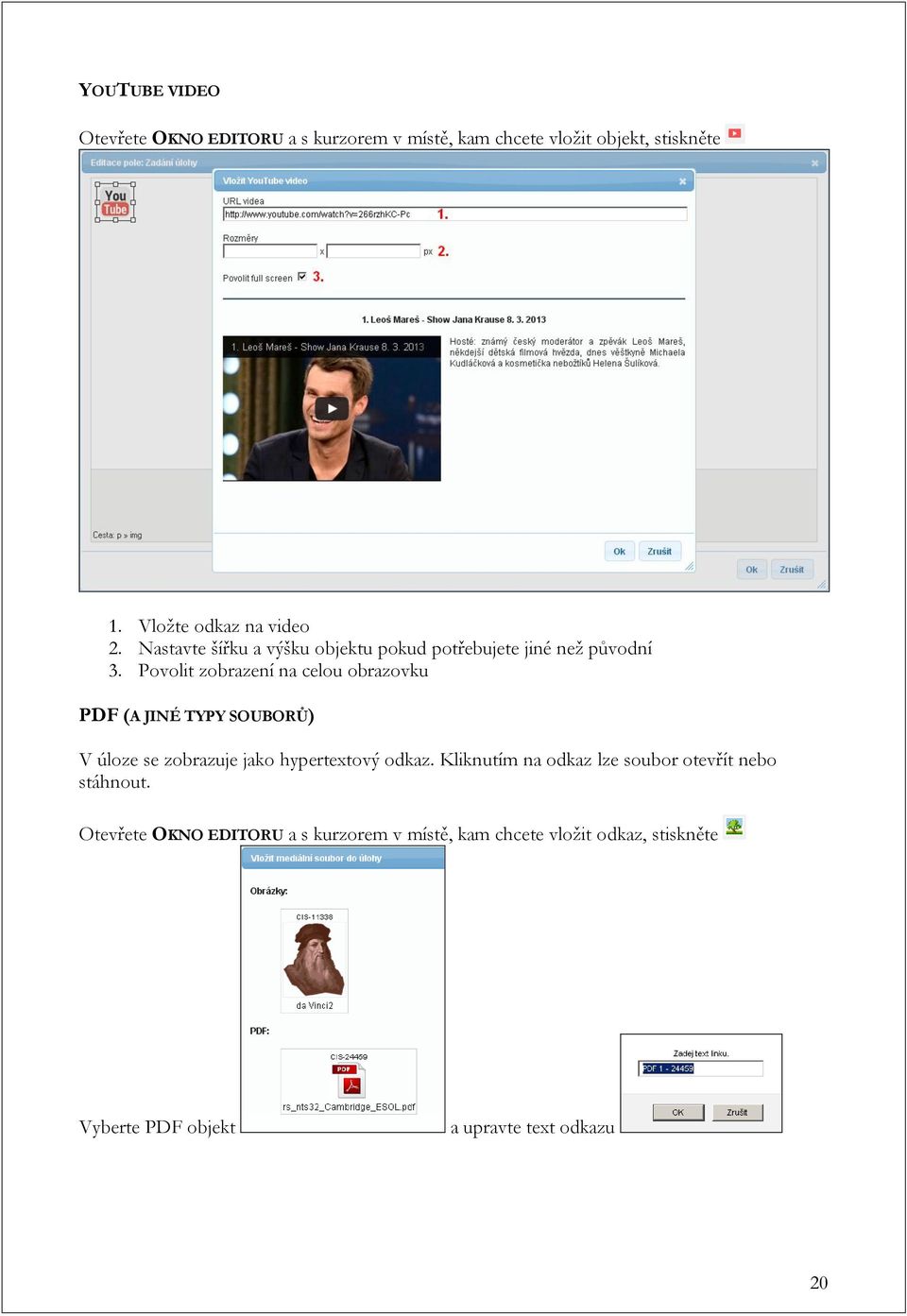 Povolit zobrazení na celou obrazovku PDF (A JINÉ TYPY SOUBORŮ) V úloze se zobrazuje jako hypertextový odkaz.