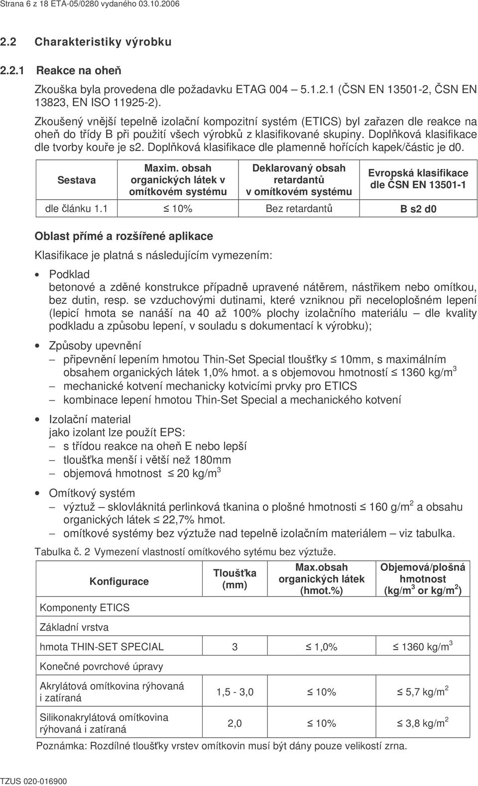 Doplková klasifikace dle plamenn hoících kapek/ástic je d0. Sestava Maxim.