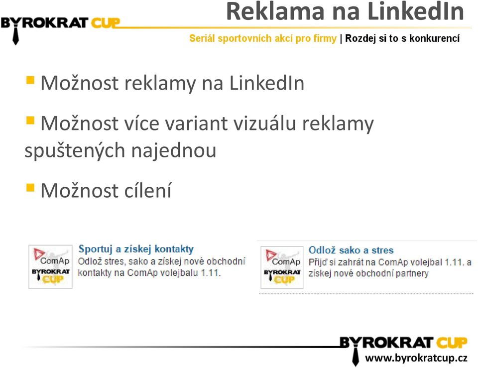 více variant vizuálu reklamy