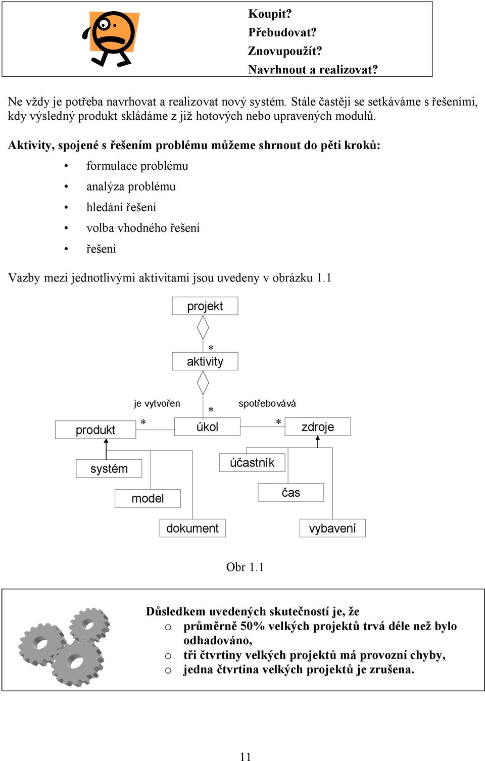 Navrhnout a realizovat? Vazby mezi jednotlivými aktivitami jsou uvedeny v obrázku 1.