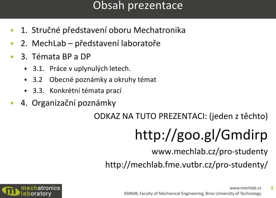 3. Konkrétní témata prací 4.