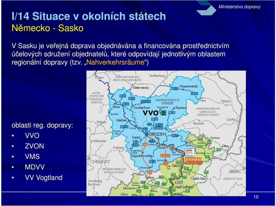 sdružení objednatelů, které odpovídají jednotlivým oblastem regionální