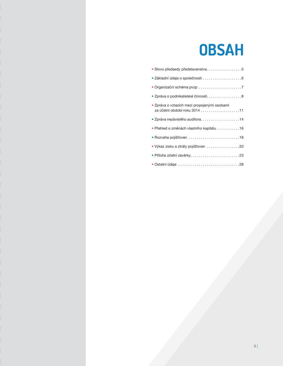 ... 8 Zpráva o vztazích mezi propojenými osobami za účetní období roku 214.