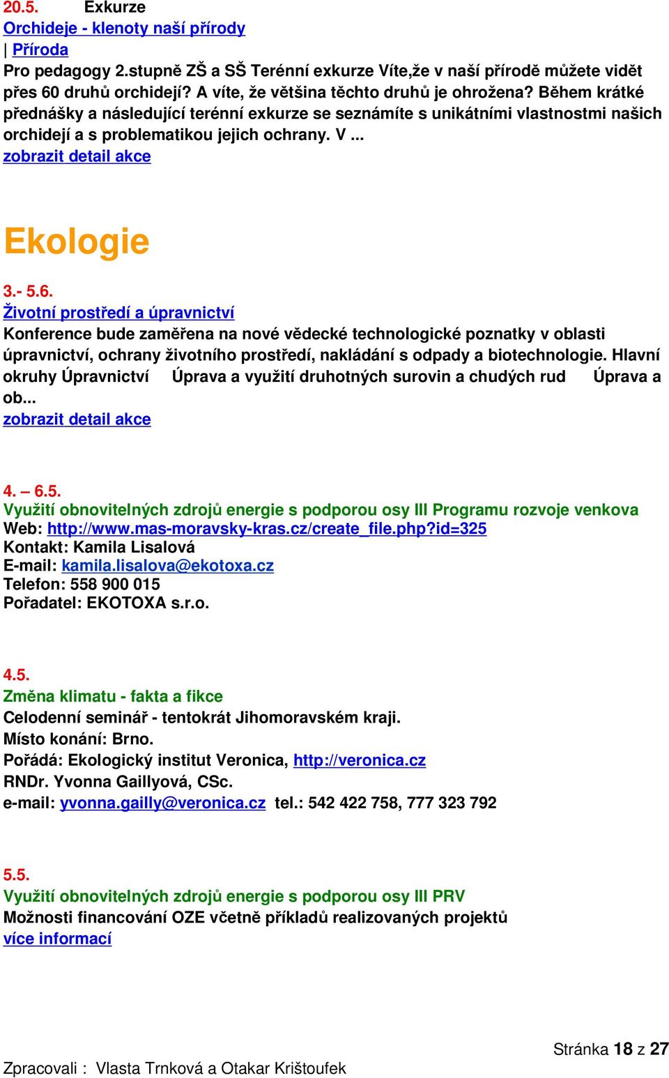 .. Ekologie 3.- 5.6.