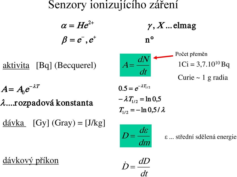 5 λt T 1/ 2 D = dn dt λ 1 / = e T 1/ 2 γ, X.