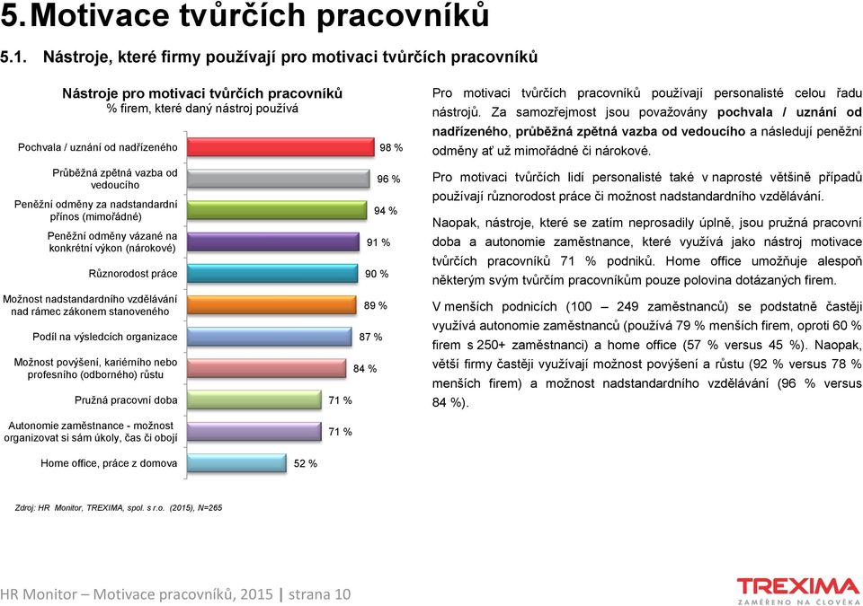 tvůrčích pracovníků pouţívají personalisté celou řadu nástrojů.