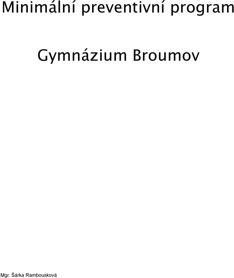 program Gymnázium