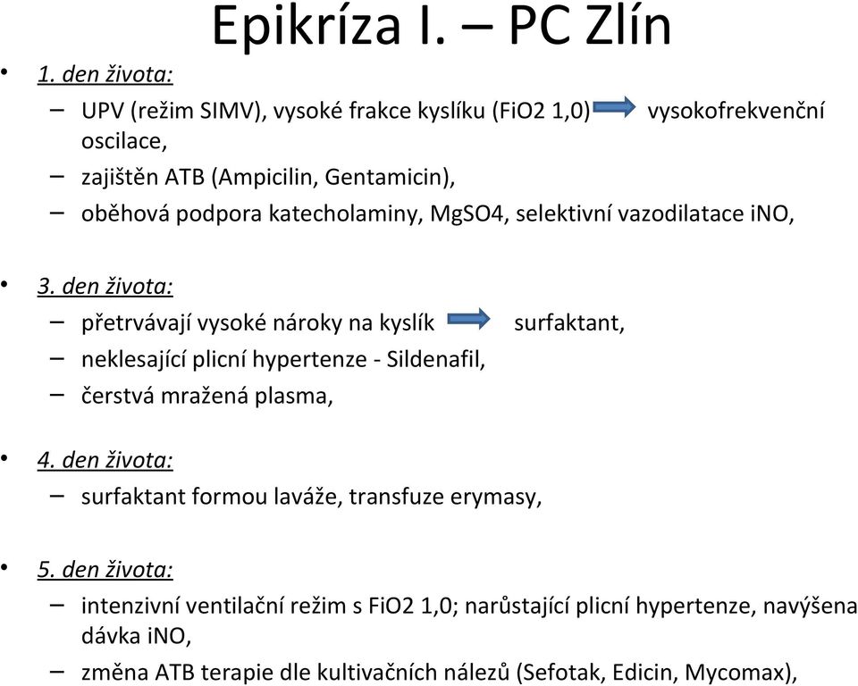 katecholaminy, MgSO4, selektivní vazodilatace ino, 3.