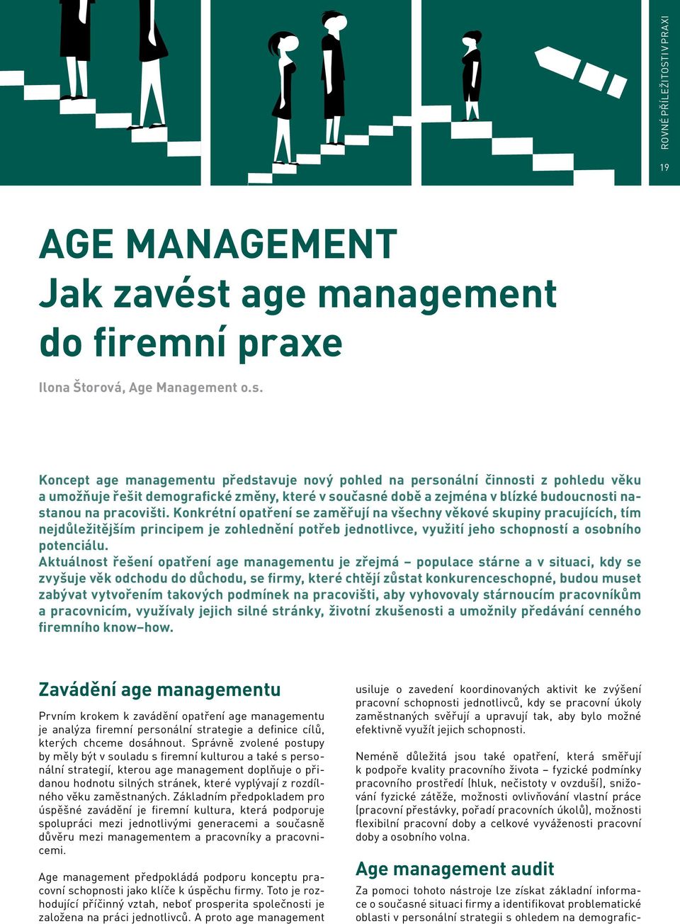 age management do firemní praxe Ilona Štorová, Age Management o.s.