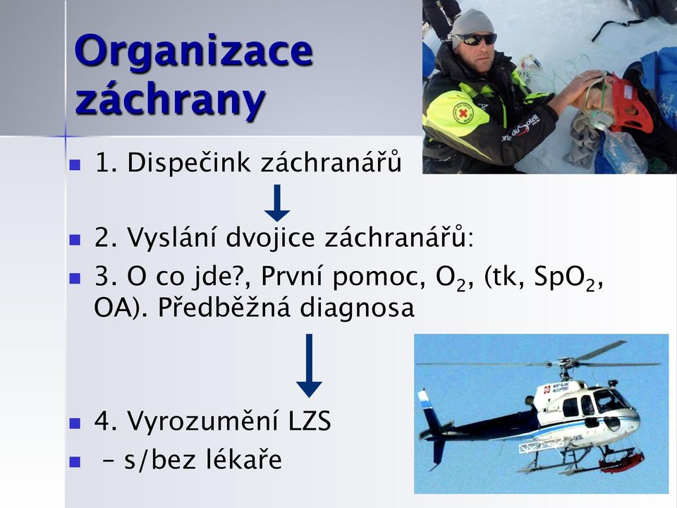 Vyslání dvojice záchranářů: n 3. O co jde?