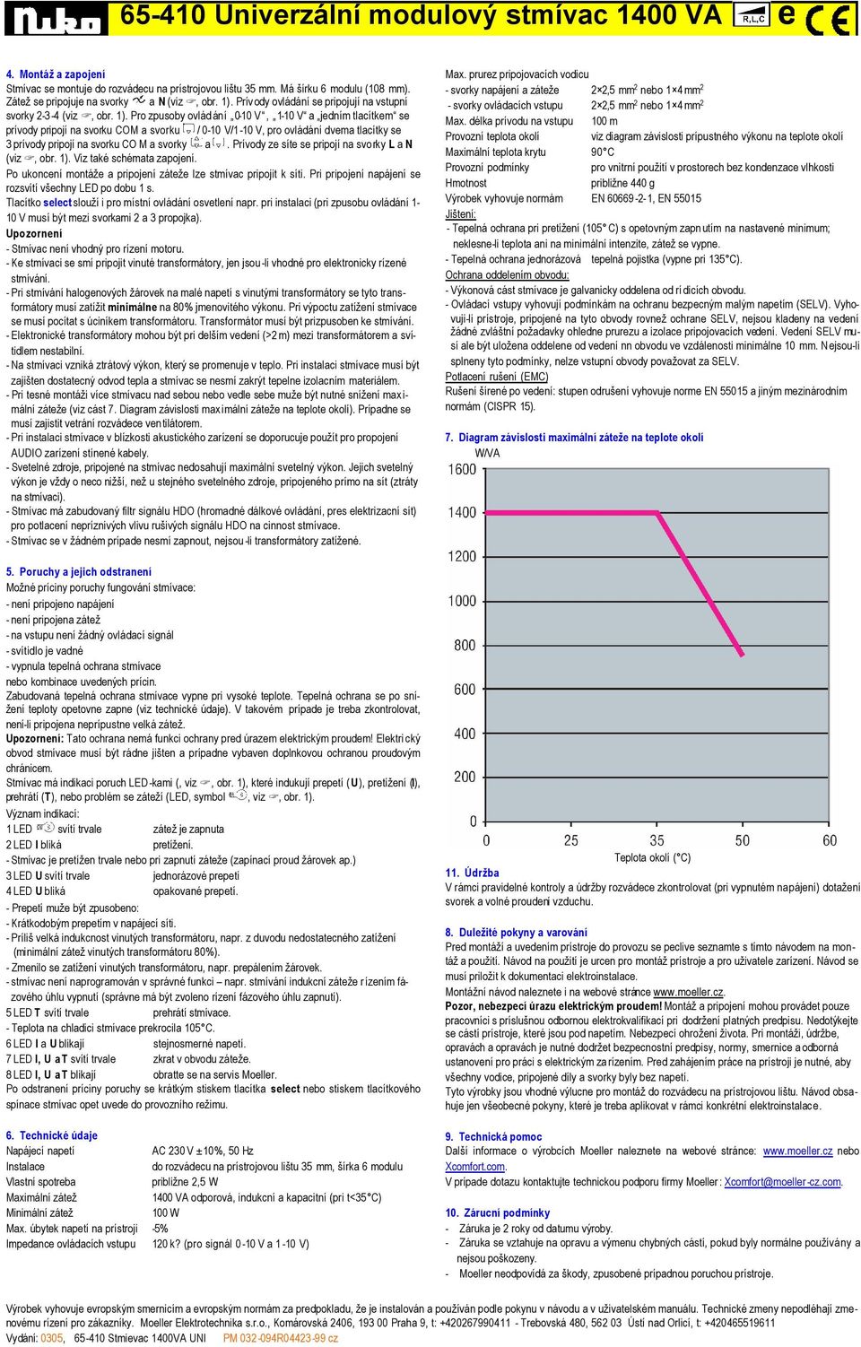 Pro zpusoby ovlád ání 0-10 V, 1-10 V a jedním tlacítkem se prívody pripojí na svorku COM a svorku / 0-10 V/1-10 V, pro ovládání dvema tlacítky se 3 prívody pripojí na svorku CO M a svorky a.