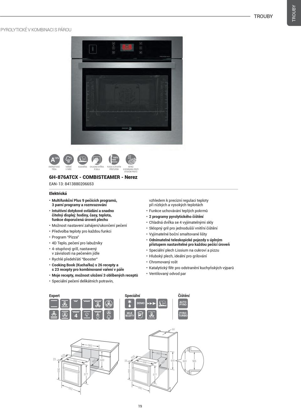 teplota, funkce doporučená úroveň plechu Možnost nastavení zahájení/ukončení pečení Předvolba teploty pro každou funkci Program Pizza 4D Teplo, pečení pro labužníky 4-stupňový grill, nastavený v