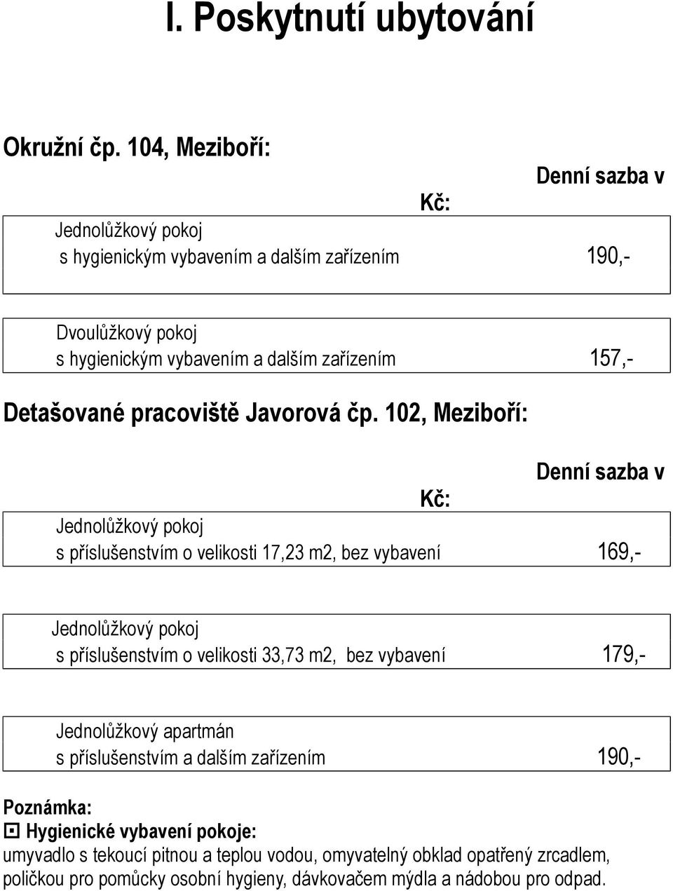 Detašované pracoviště Javorová čp.