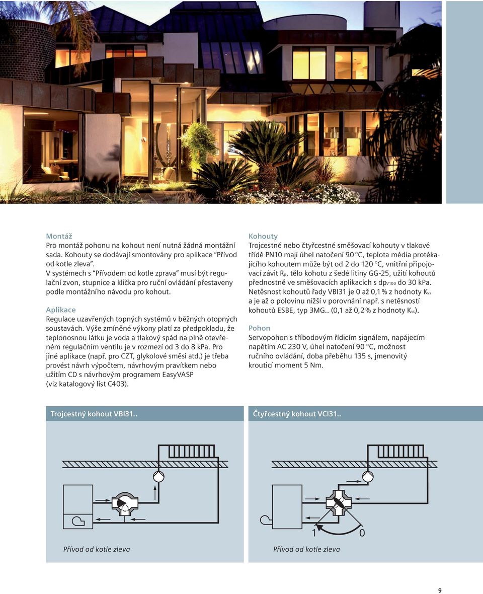 plikace Regulace uzavřených topných systémů v běžných otopných soustavách.