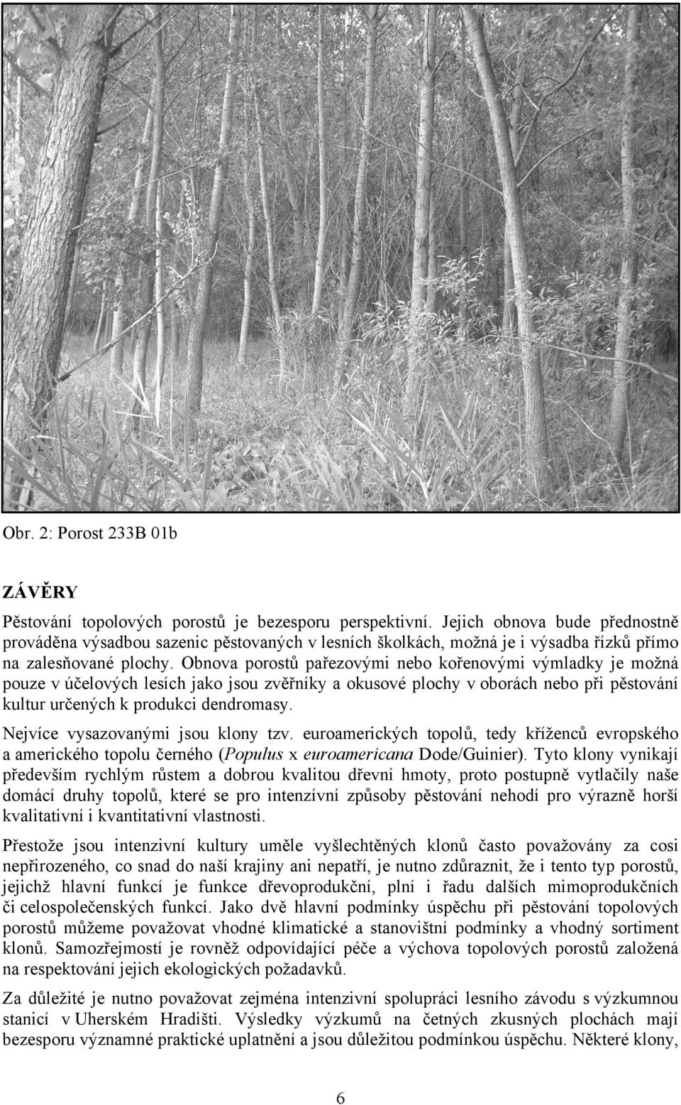 Obnova porostů pařezovými nebo kořenovými výmladky je možná pouze v účelových lesích jako jsou zvěřníky a okusové plochy v oborách nebo při pěstování kultur určených k produkci dendromasy.
