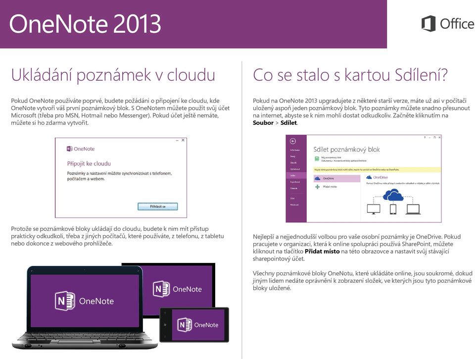 Pokud na OneNote 2013 upgradujete z některé starší verze, máte už asi v počítači uložený aspoň jeden poznámkový blok.