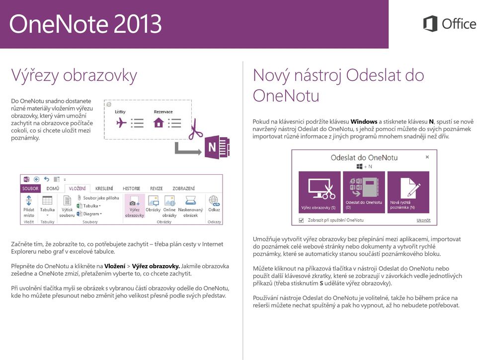 importovat různé informace z jiných programů mnohem snadněji než dřív. Začněte tím, že zobrazíte to, co potřebujete zachytit třeba plán cesty v Internet Exploreru nebo graf v excelové tabulce.